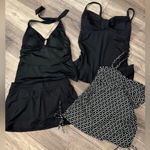 4 pc Lands’ End black swim bundle 8p